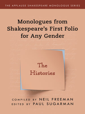 cover image of Monologues from Shakespeare's First Folio for Any Gender